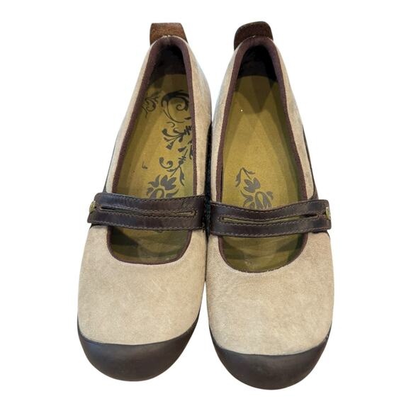 Merrell Plaza Bandeau Mary Jane Comfort Walking Shoes Tan Suede Women US 8.0 - Picture 2 of 10